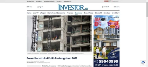 Pasar Konstruksi Pulih Pertengahan 2021 | KF Map – Digital Map for Property and Infrastructure in Indonesia